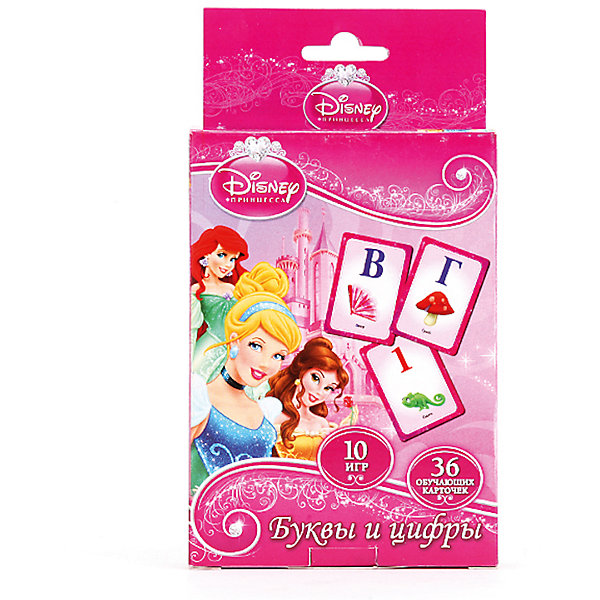 фото Карточки развивающие " Дисней Принцессы" "Учим алфавит и цифры" 36 карточек Умка