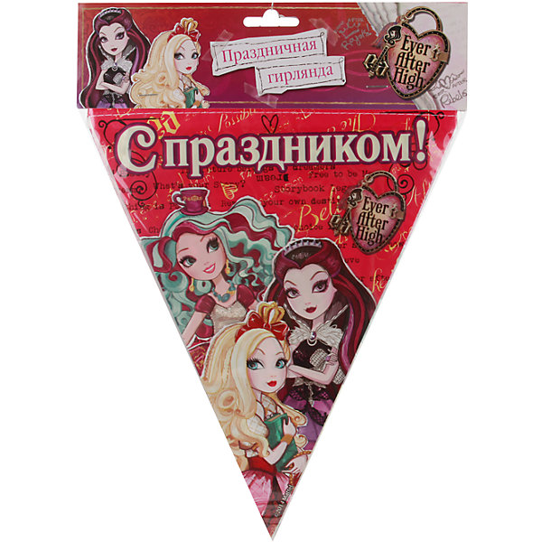 

Гирлянда-флаги п/э дизайн "EVER AFTER HIGH" 300 см