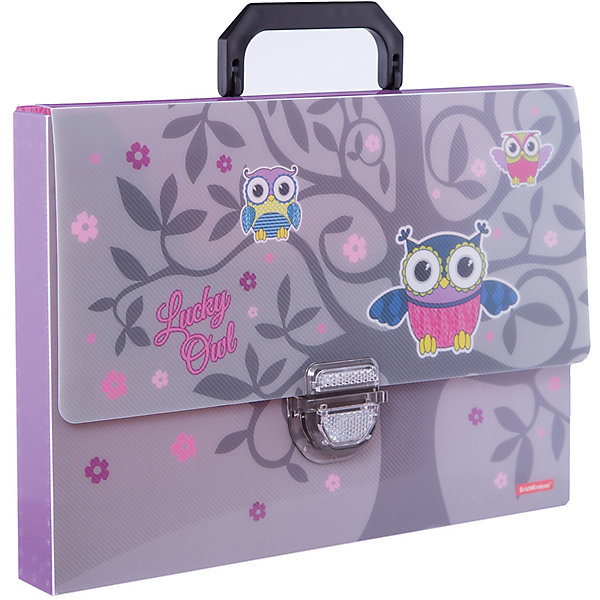 

Пластиковый портфель Erich Krause Lucky Owl, A4