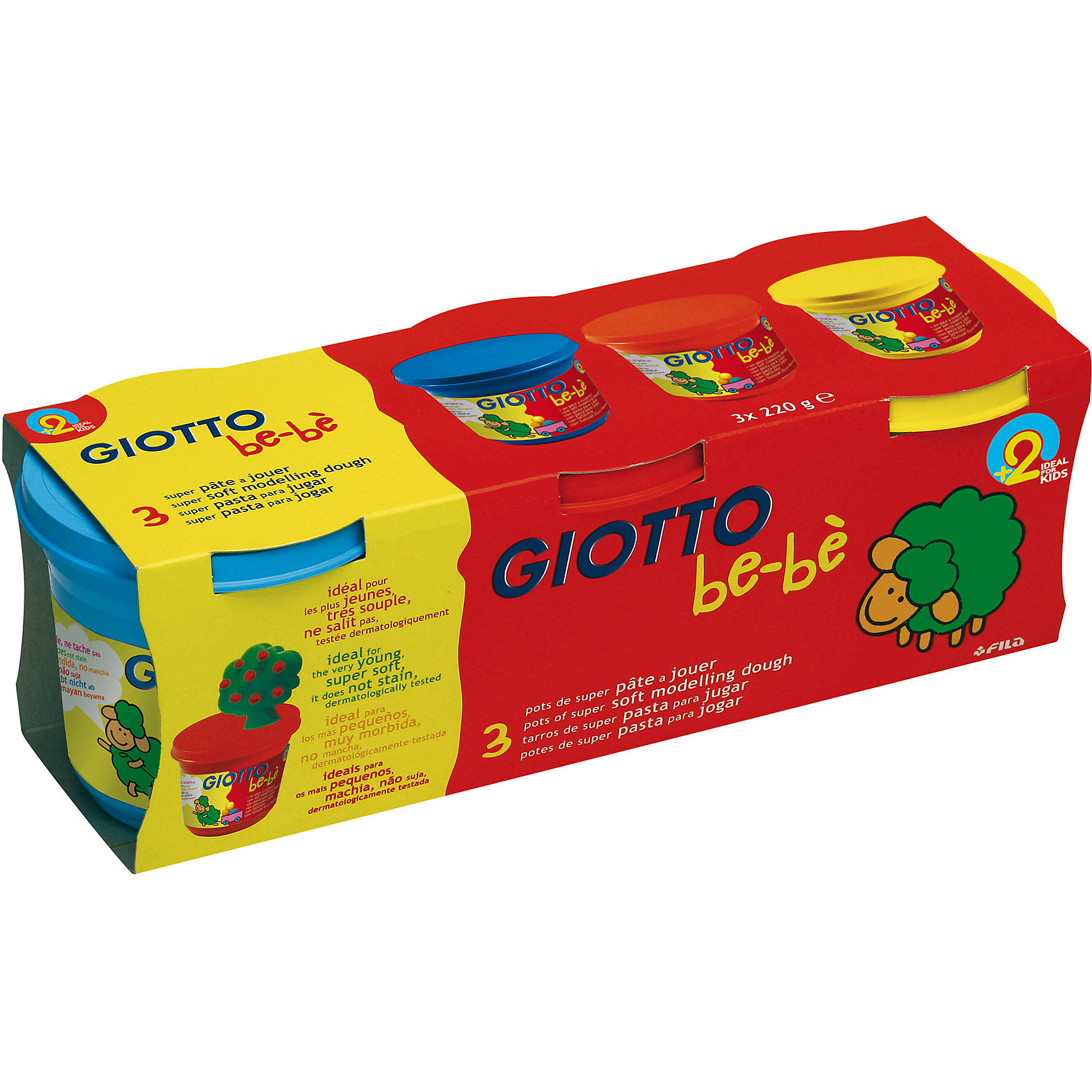 фото Масса для лепки GIOTTO "Be-Be" Super Modeling Dough, 3 шт.