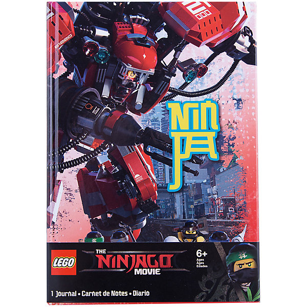 LEGO Книга для записей (96 листов, линейка) с резинкой LEGO Ninjago Movie (Лего Фильм: Ниндзяго)-Kai