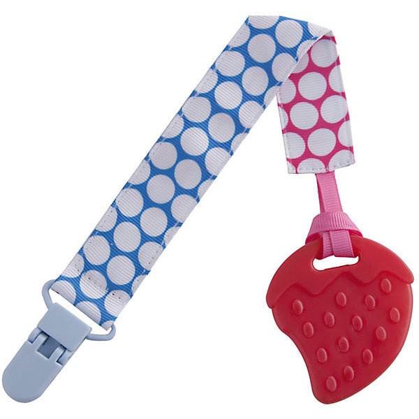 

Прорезыватель на держателе Roxy-kids Круги, голубой/розовый