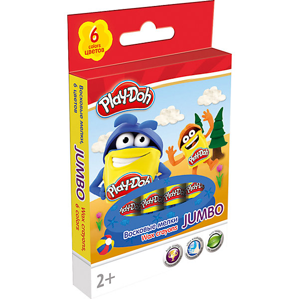 

Восковые мелки Jumbo Академия Групп "Play-Doh" 6 цветов