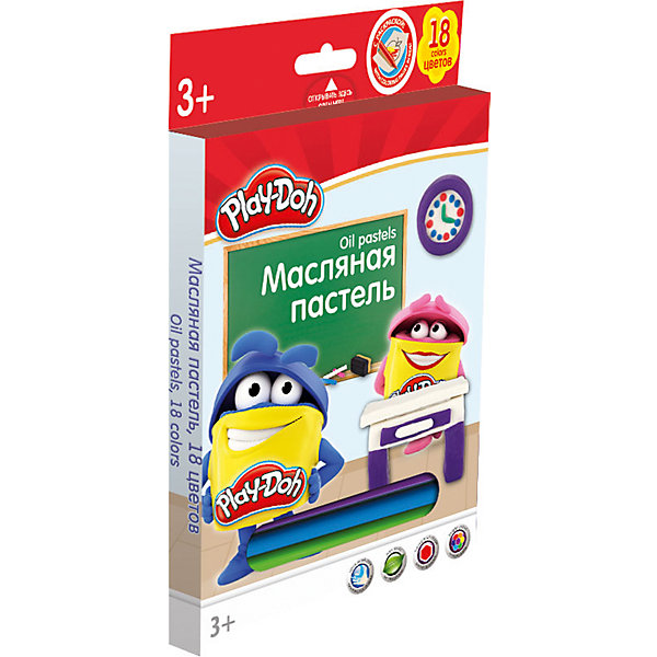 Академия групп Восковые мелки Академия Групп Play-Doh Пстель масляная, 18 цветов play doh мелки восковые пальчиковые 4 шт