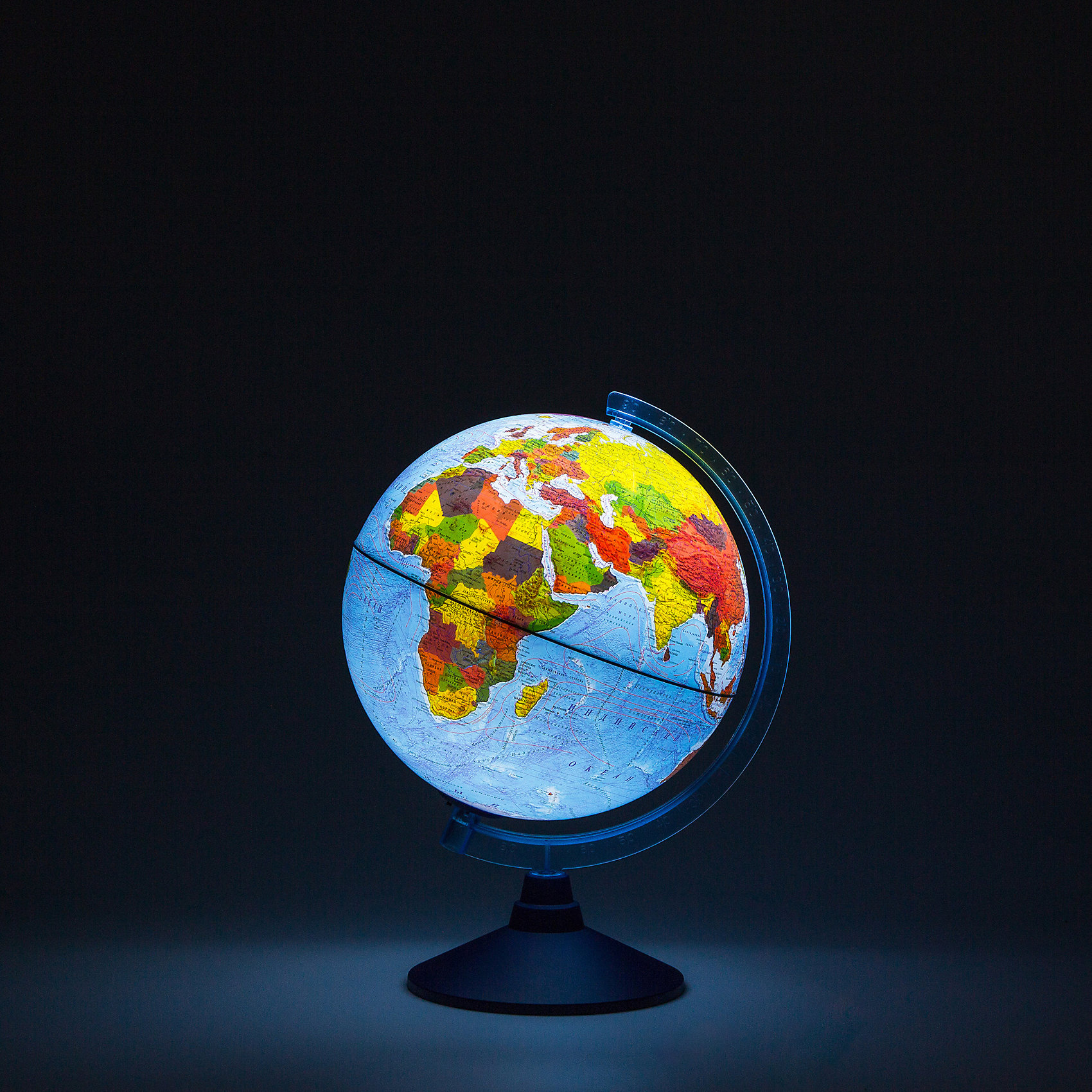 фото Глобус Земли физико-политический с подсветкой от батареек Globen