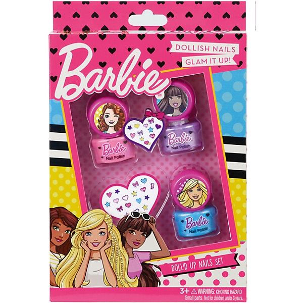 

Barbie Игровой набор детской декоративной косметики для ногтей