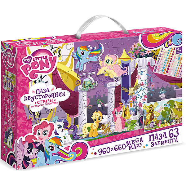 

Пазл Maxi Origami "My little Pony" Королевство 63 элемента + стразы и настольные держатели