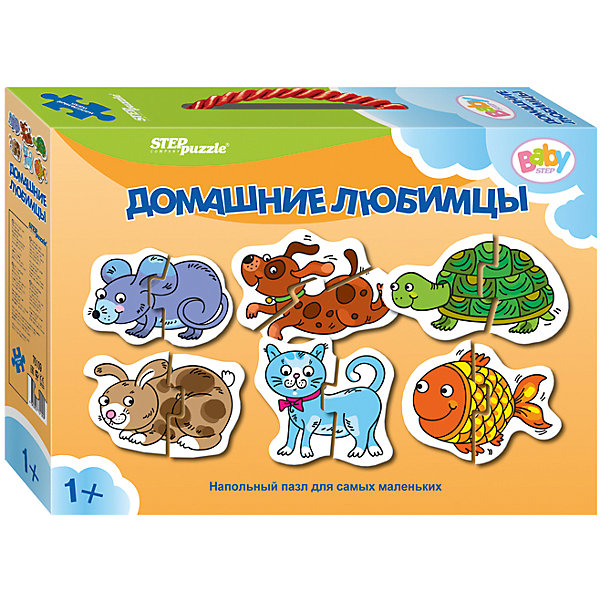 

Напольный пазл 6 в 1 Step Puzzle "Домашние любимцы", по 2 элемента на каждую картинку