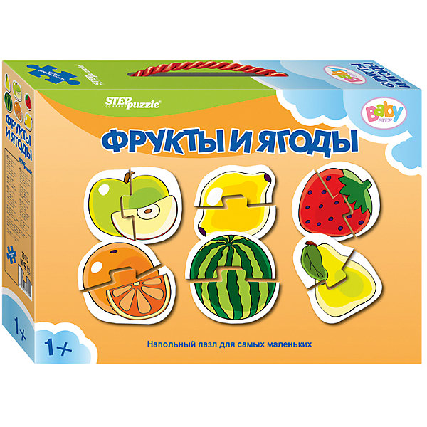 

Напольный пазл 6 в 1 Step Puzzle "Фрукты и ягоды", по 2 элемента на каждую картинку