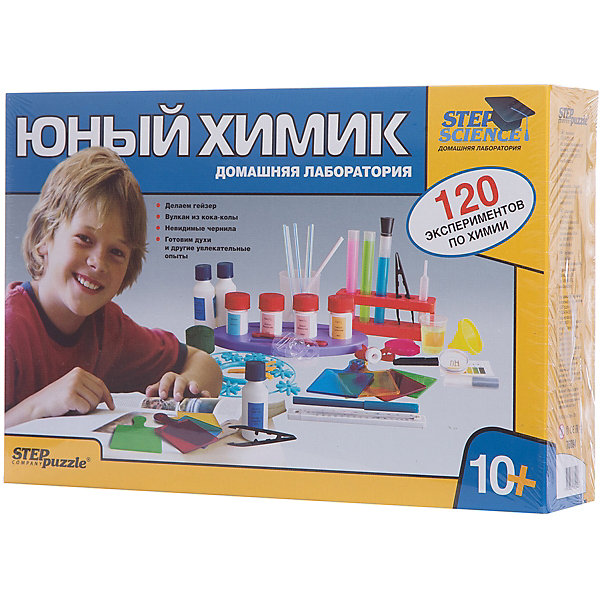 

Набор для опытов Step Puzzle Домашняя лаборатория "Юный химик"