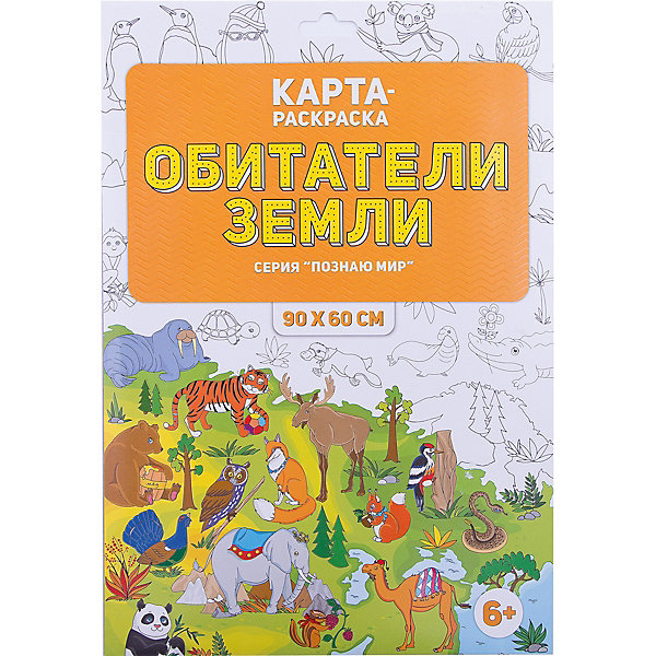 

Раскраска в конверте. Обитатели Земли. Серия Познаю мир. 90х60 см. ГЕОДОМ