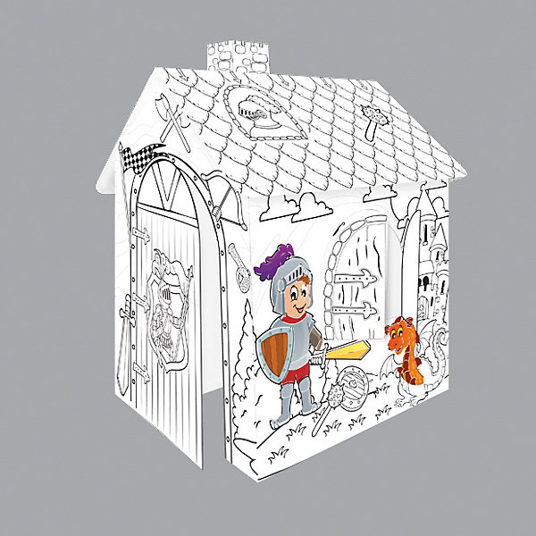 

Игровой картонный домик-раскраска "Рыцарь",Mochtoys