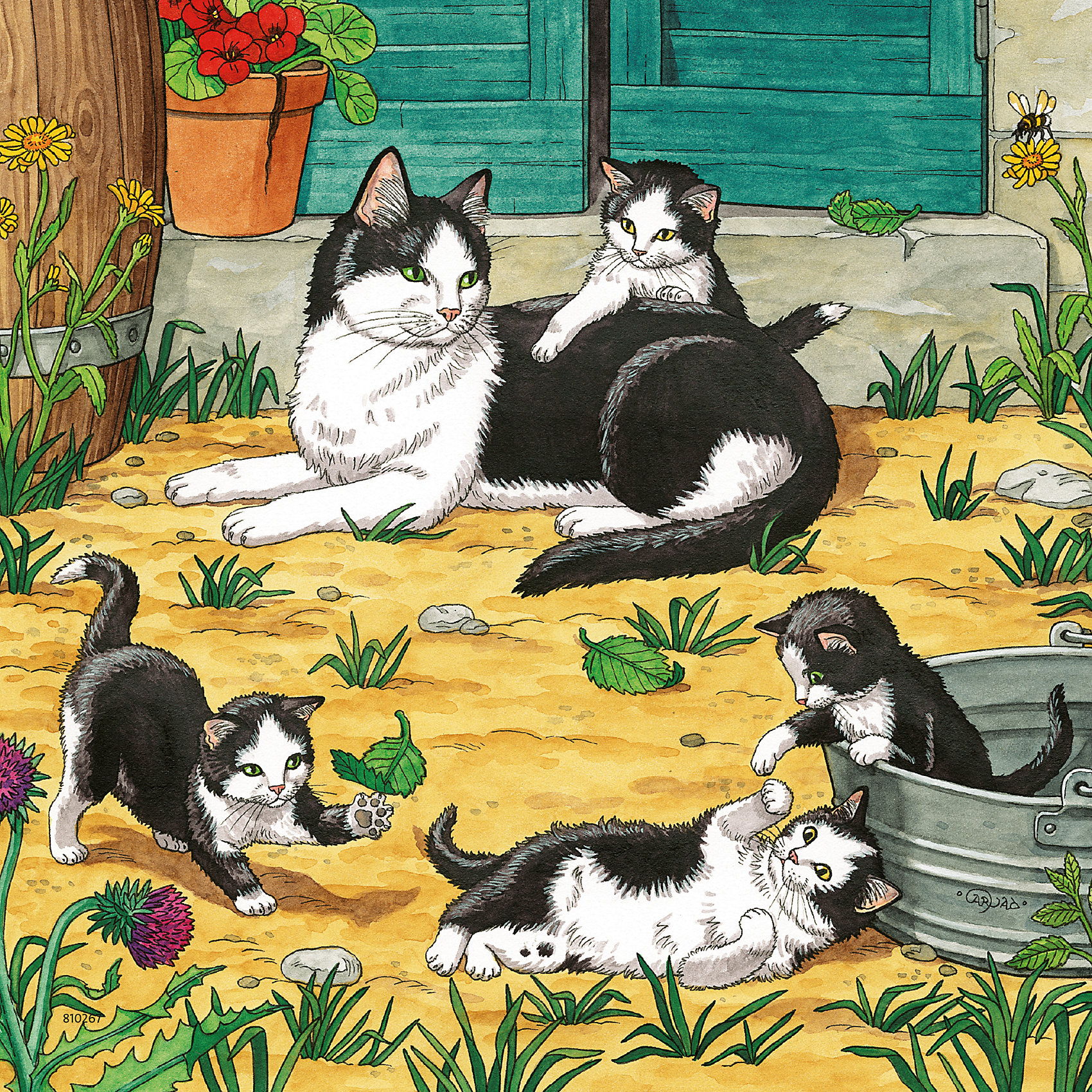 Рассказ по картине кошка с котятами. Сюжетная картина кошка с котятами. Картина домашние животные. Иллюстрация домашние животные. Картина для детей кошка с котятами.