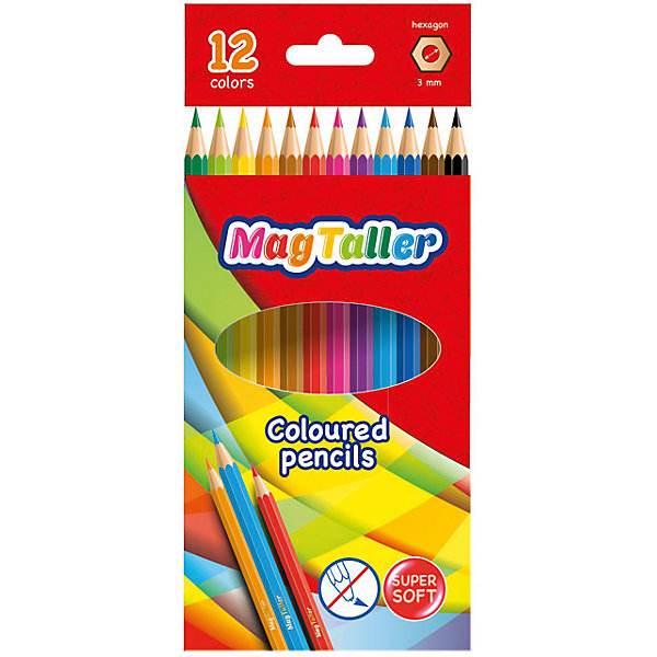 фото Цветные карандаши magtaller "kuvio", 12 цветов