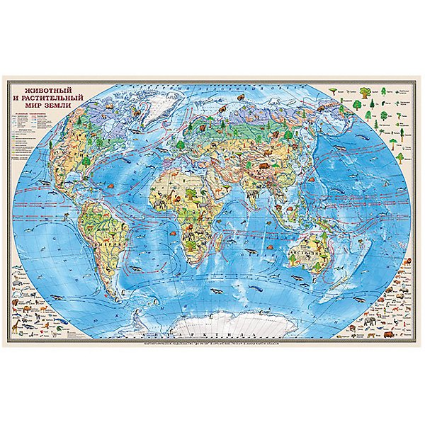 Карта Животный и растительный мир Земли 1:35М Издательство Ди Эм Би 7378611