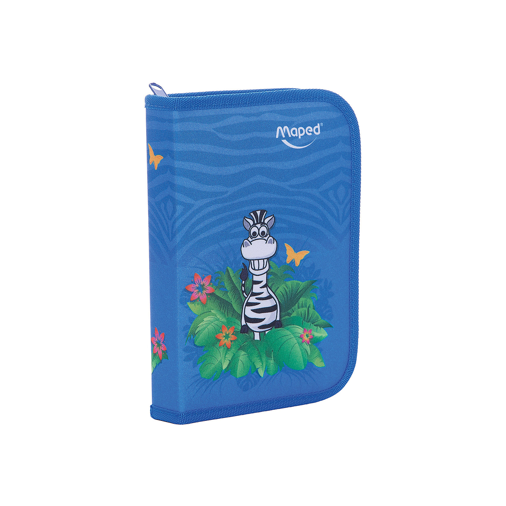 Пенал с наполнением для детей JUNGLE, 32 предмета, Maped