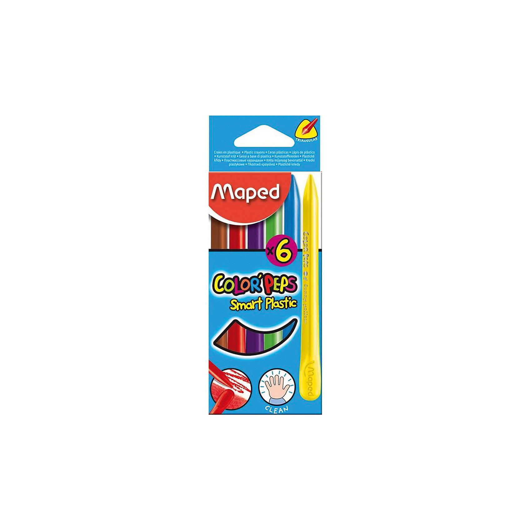 фото Пластиковые мелки COLOR'PEPS, 6 цветов, Maped