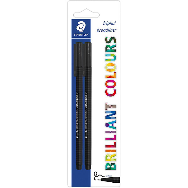 

Набор капиллярных ручек Triplus, 2 шт., цвет черный, 0,8 мм, Staedtler
