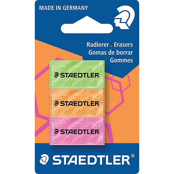 

Набор цветных ластиков 526 серии, 3 шт., Staedtler