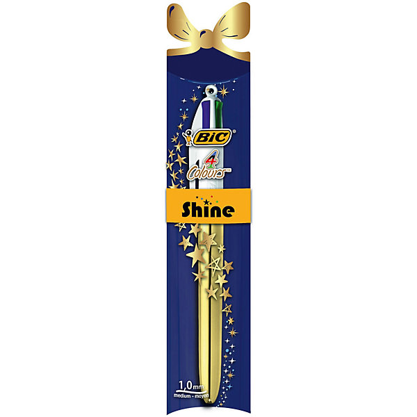 Шариковая ручка BIC 4 Colours Shine, Новогодняя упаковка 7379432