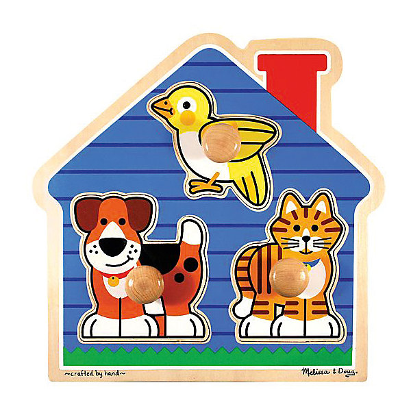 

Рамка-вкладыш Melissa & Doug "Домик с животными", Первые фигуры