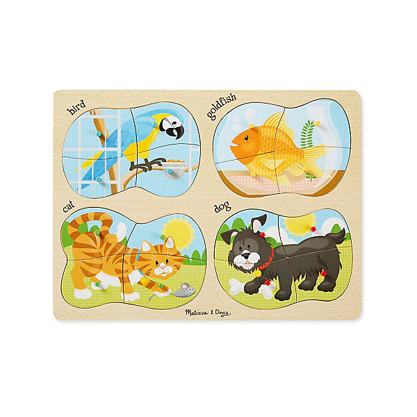 

Набор напольных пазлов Melissa & Doug "Домашние животные" 4 в 1