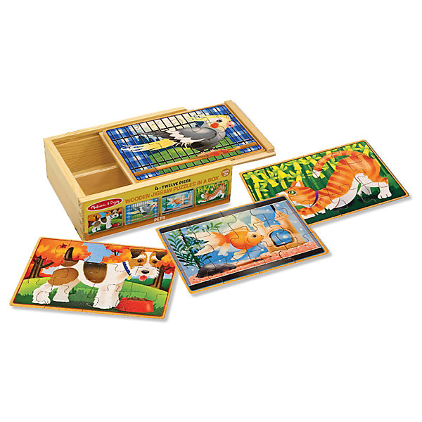 

Набор пазлов Melissa & Doug "Домашние животные" 4 в 1