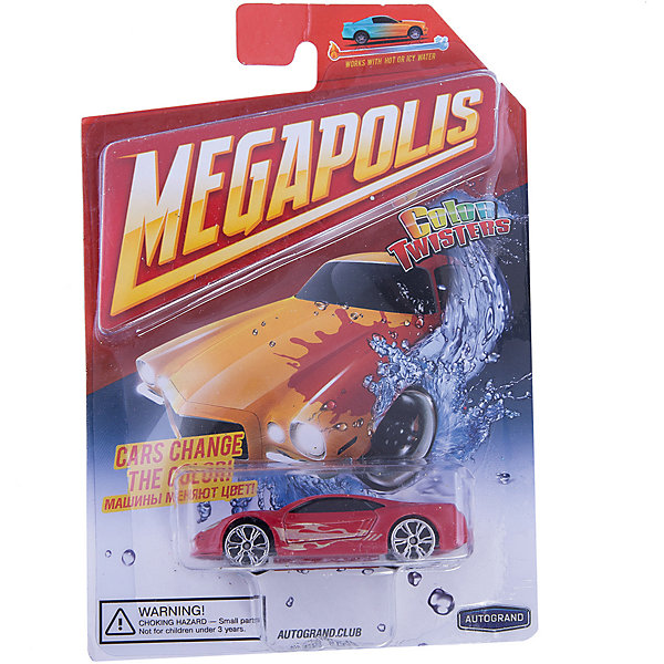 

Машинка Autotime, Color Twisters Water Chameleon, металлическая, красный