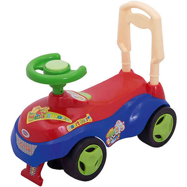 

Машина-каталка Bugati с сигналом-пищалкой, красно-синяя