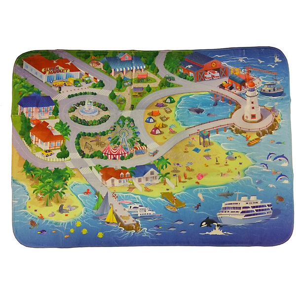 

Игровой коврик Teplokid "На пляже", Blau/gelb