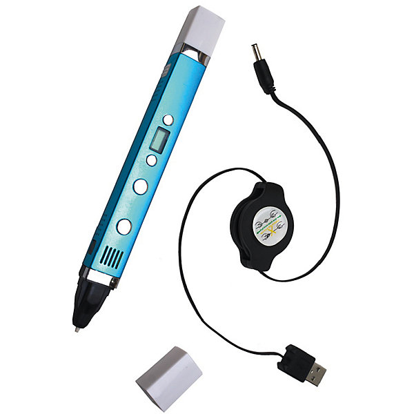 фото 3D ручка Myriwell, третьего поколения с LCD экраном,голубая
