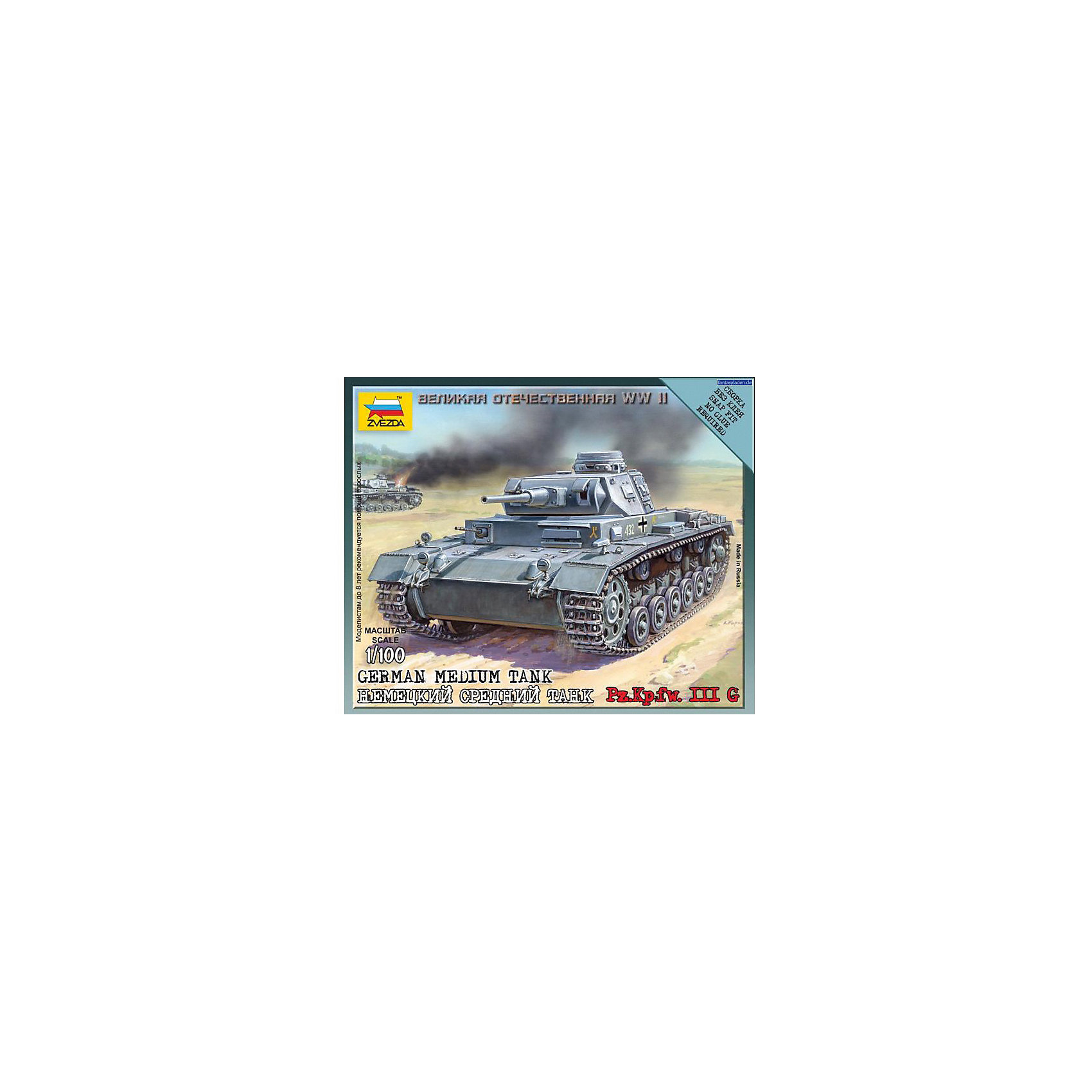 фото Сборная модель немецкий средний танк pz.kp.fw.iii g звезда