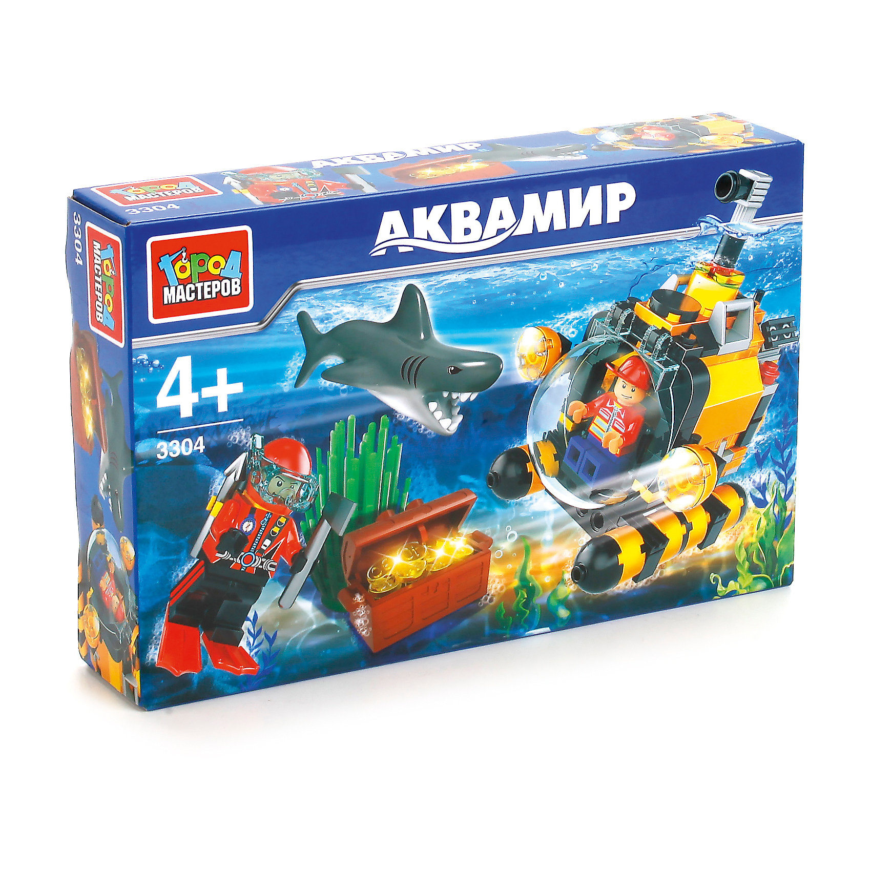

Конструктор Город мастеров "Аквамир" В поисках кладов, 162 детали (с фигурками)