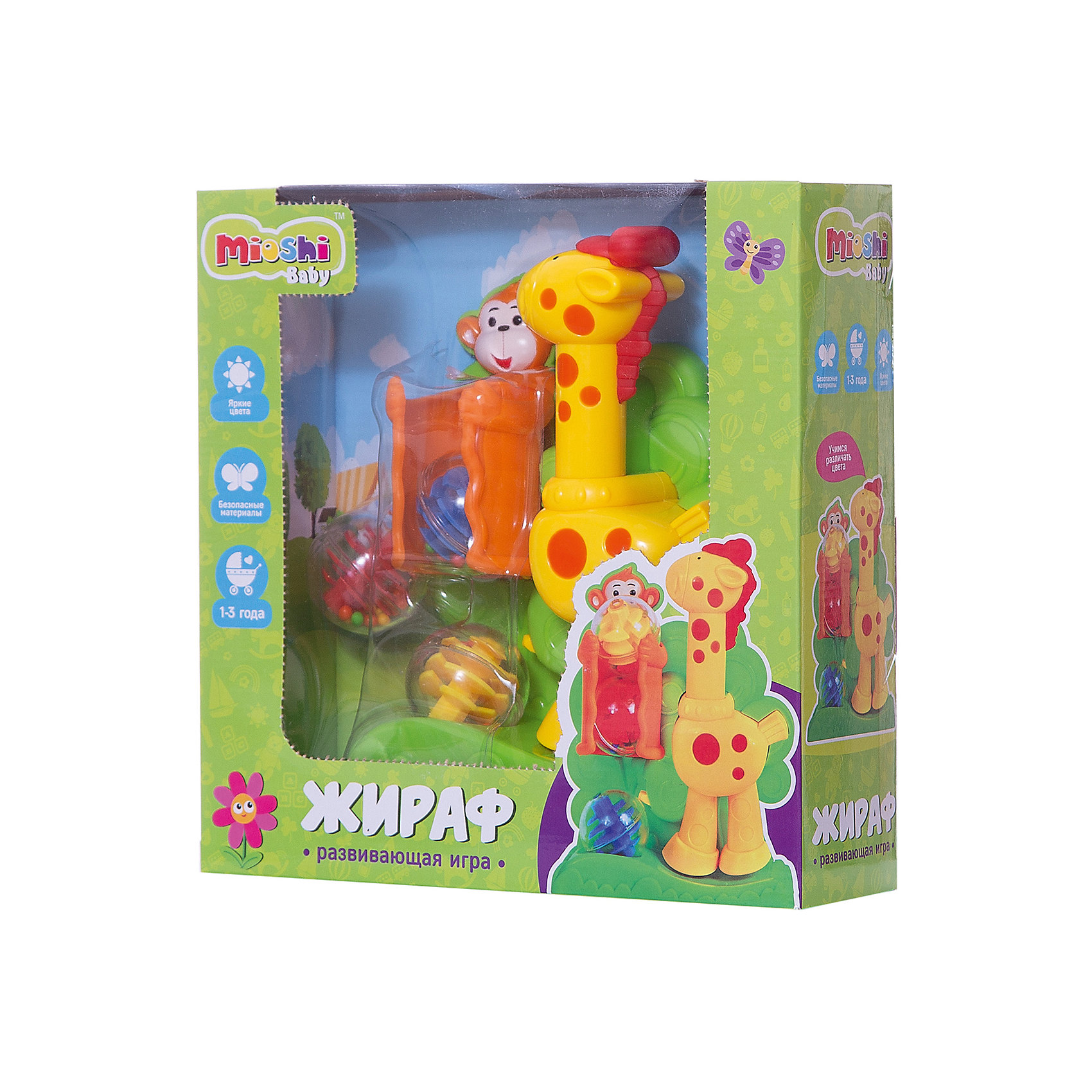 фото Развивающая игрушка Mioshi "Жираф" с шариками