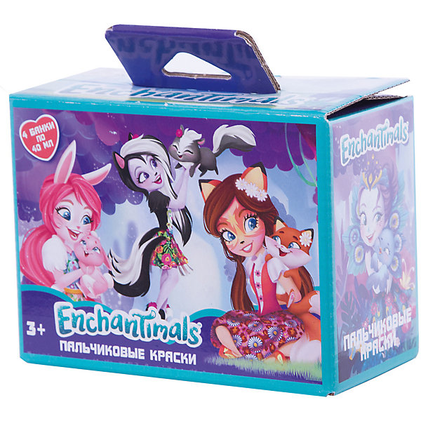 

Пальчиковые краски Centrum "Enchantimals" 4 шт, 40 мл, Разноцветный