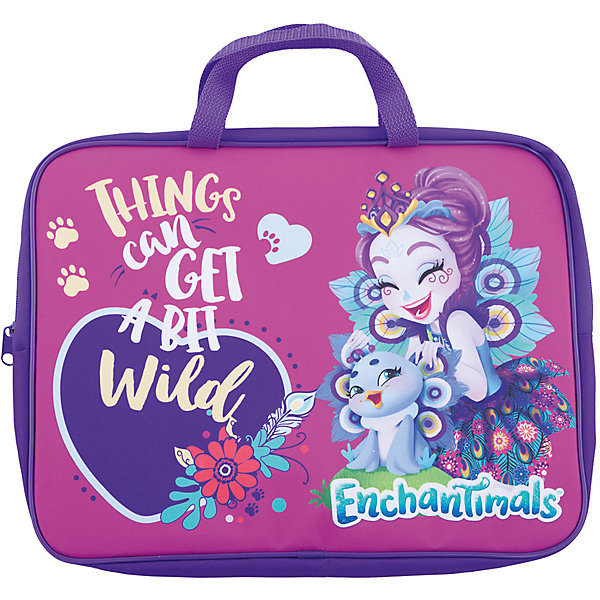 

Папка-сумка Centrum "Enchantimals" с ручкой, А4 (фиолетовая), Разноцветный