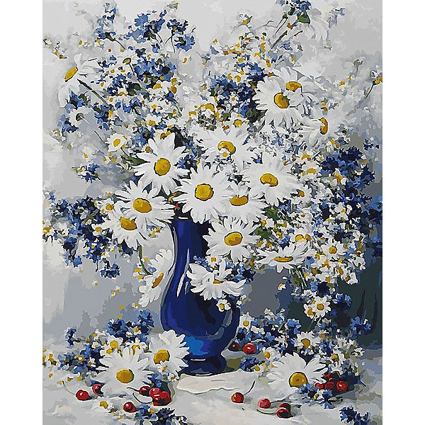 Раскраска по номерам "Любимые цветы", 40х50 см Белоснежка 7482333