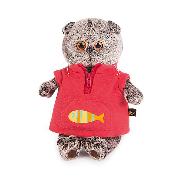 

Мягкая игрушка Budi Basa Кот Басик в красном флисовом жилете, 19 см