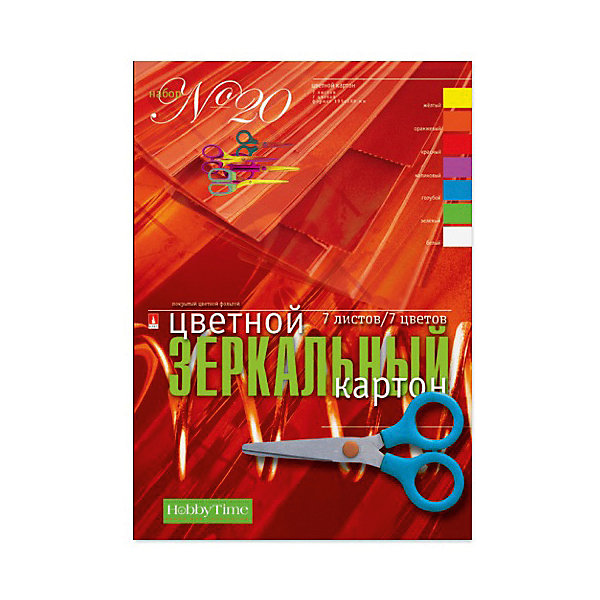 Набор цветного картона № 20 А4, 7 листов (зеркальный) Альт 7502258