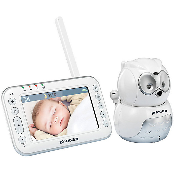 

Видеоняня цифровая "Сова" с дисплеем 4,3" Maman BM4600, Белый/серый