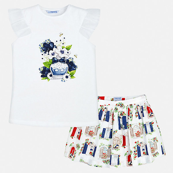 Mayoral Комплект: футболка и юбка Mayoral для девочки