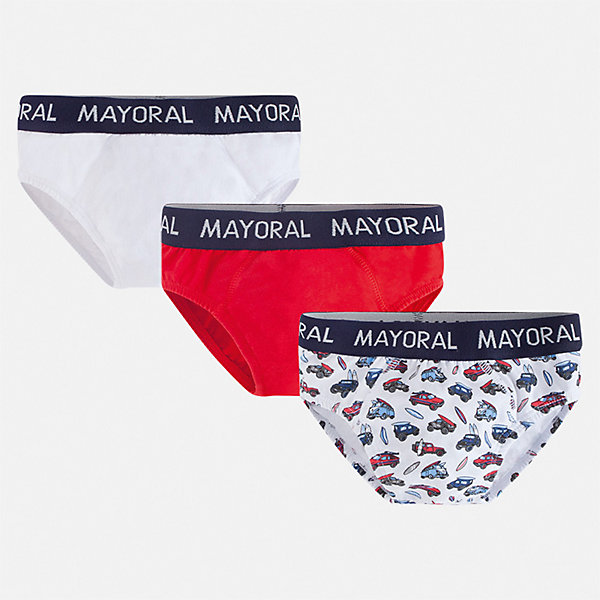

Комплект: 3 пары трусов Mayoral для мальчика, Красный