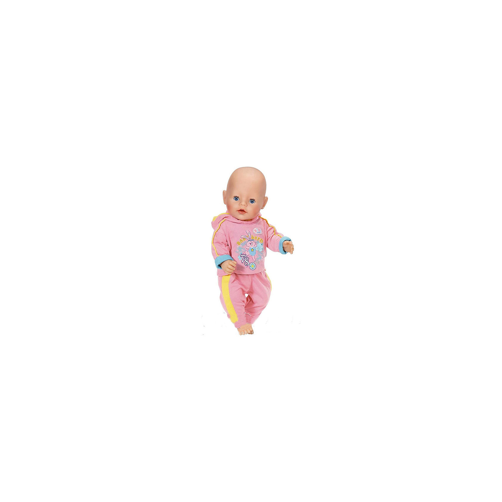 фото Одежда для куклы Zapf Creation "Baby Born" Спортивный костюм, розовый
