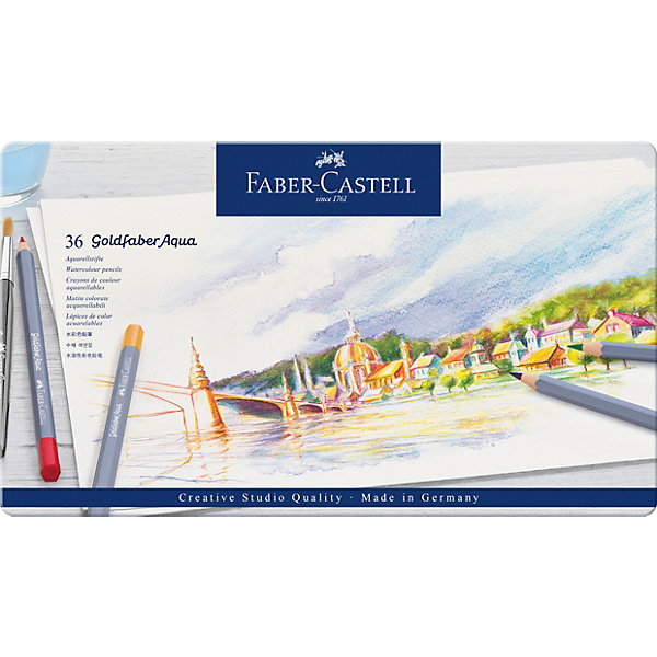 

Карандаши акварельные художественные Faber-Castell Goldfaber Aqua, 36 цветов