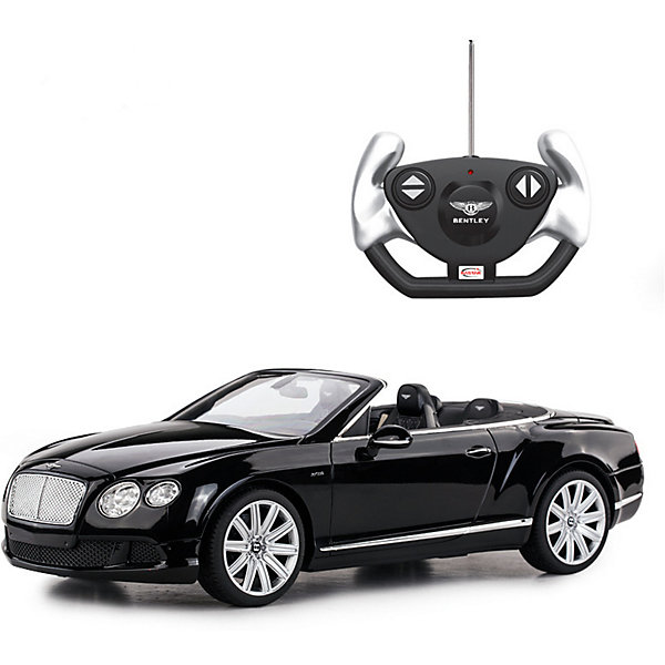 

Радиоуправляемая машинка Rastar "Bentley Continetal GT ", 1:12, черная, Черный