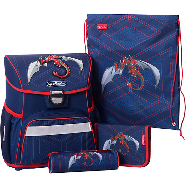 

Ранец с наполнением Herlitz "Loop Plus" Red Robo Dragon, Blau-kombi