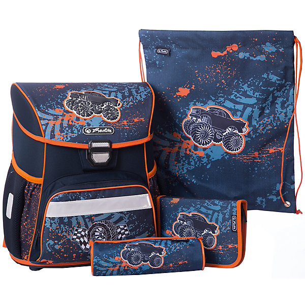

Ранец с наполнением Herlitz "Loop Plus" Monster Truck, Темно-синий
