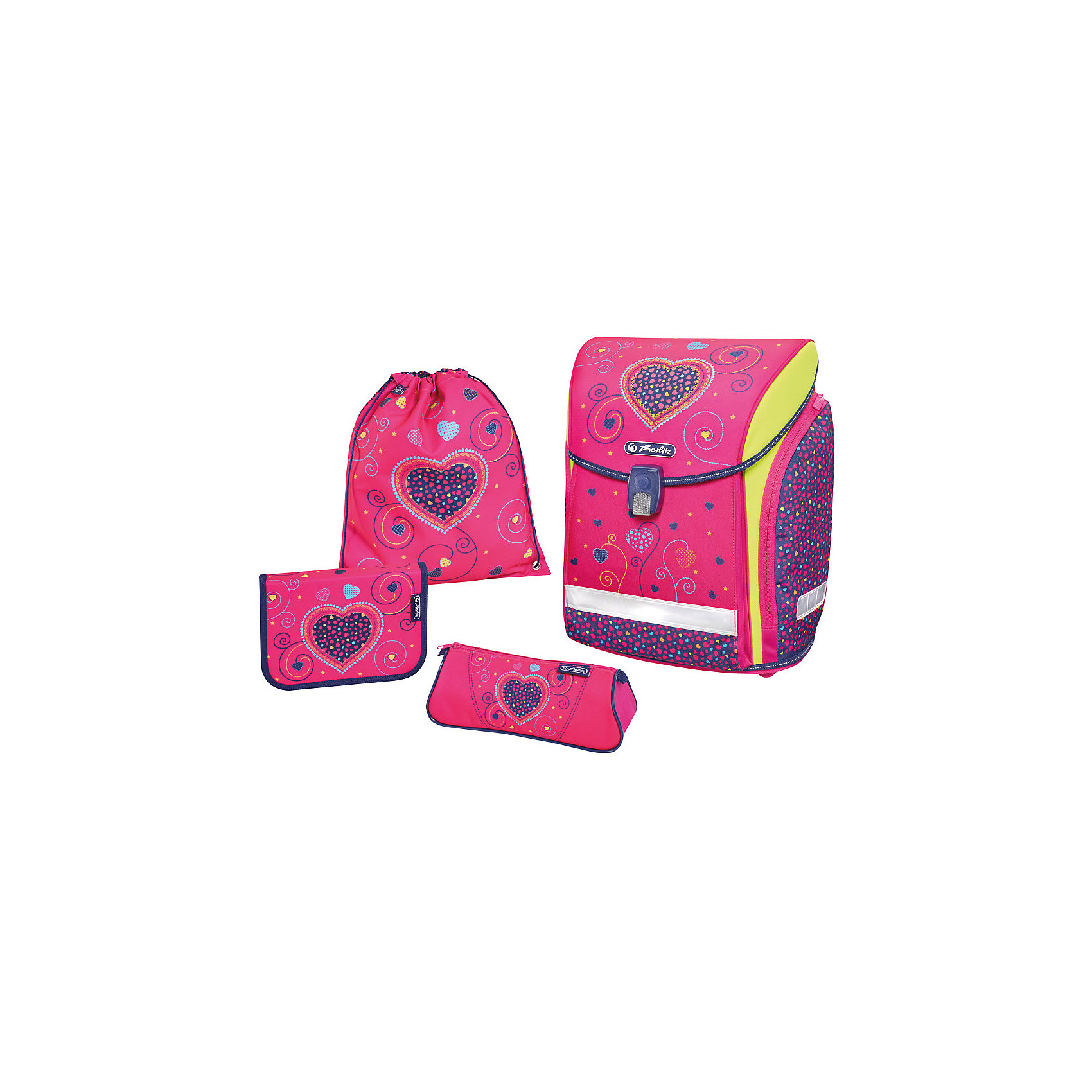 фото Ранец Herlitz Midi New Plus, Pink Hearts