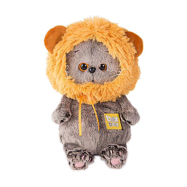 

Мягкая игрушка Budi Basa Кот Басик Baby в шапке - лев, 20 см, Коричневый