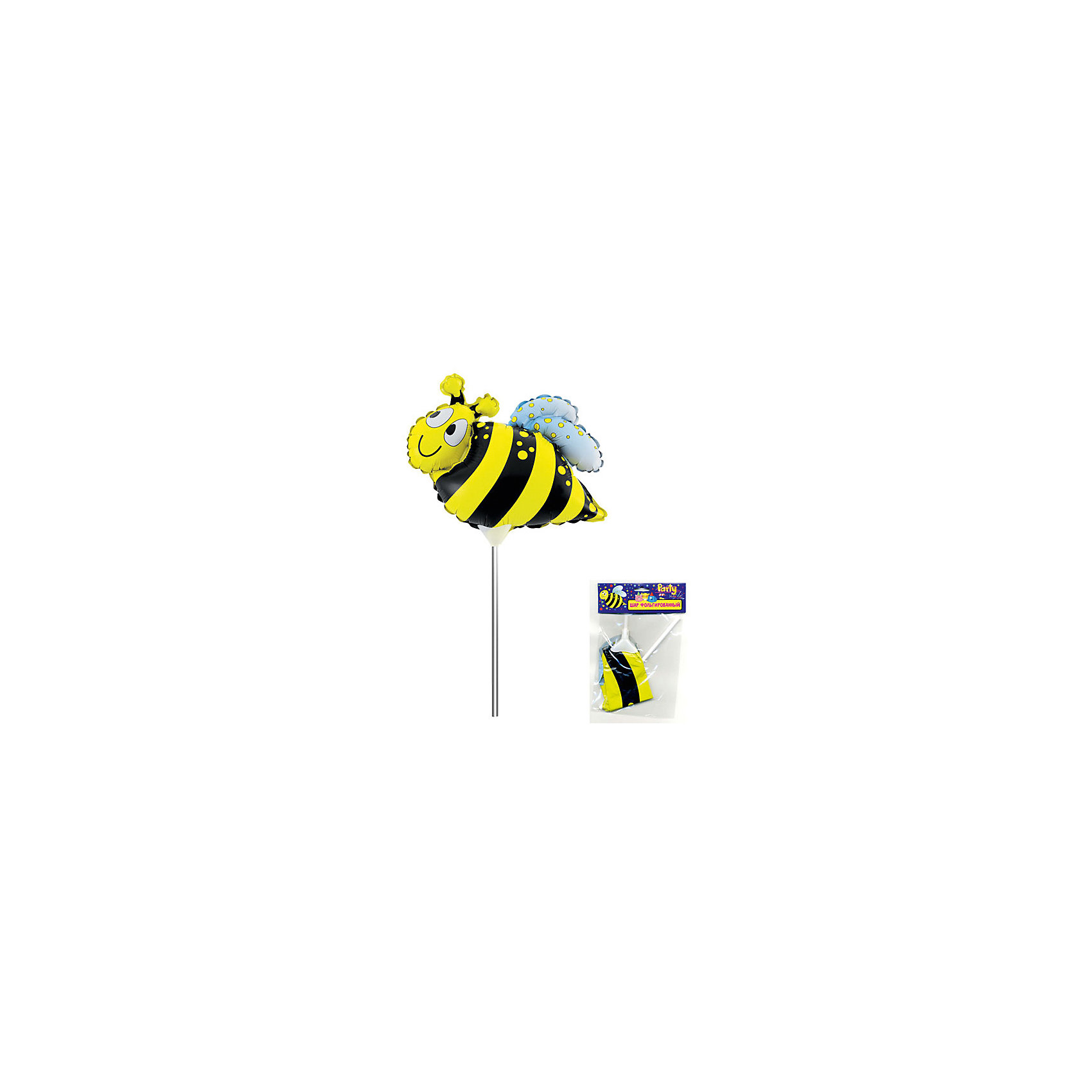 фото Фольгированный шар на палочке ACTION! Пчела, 20х20см